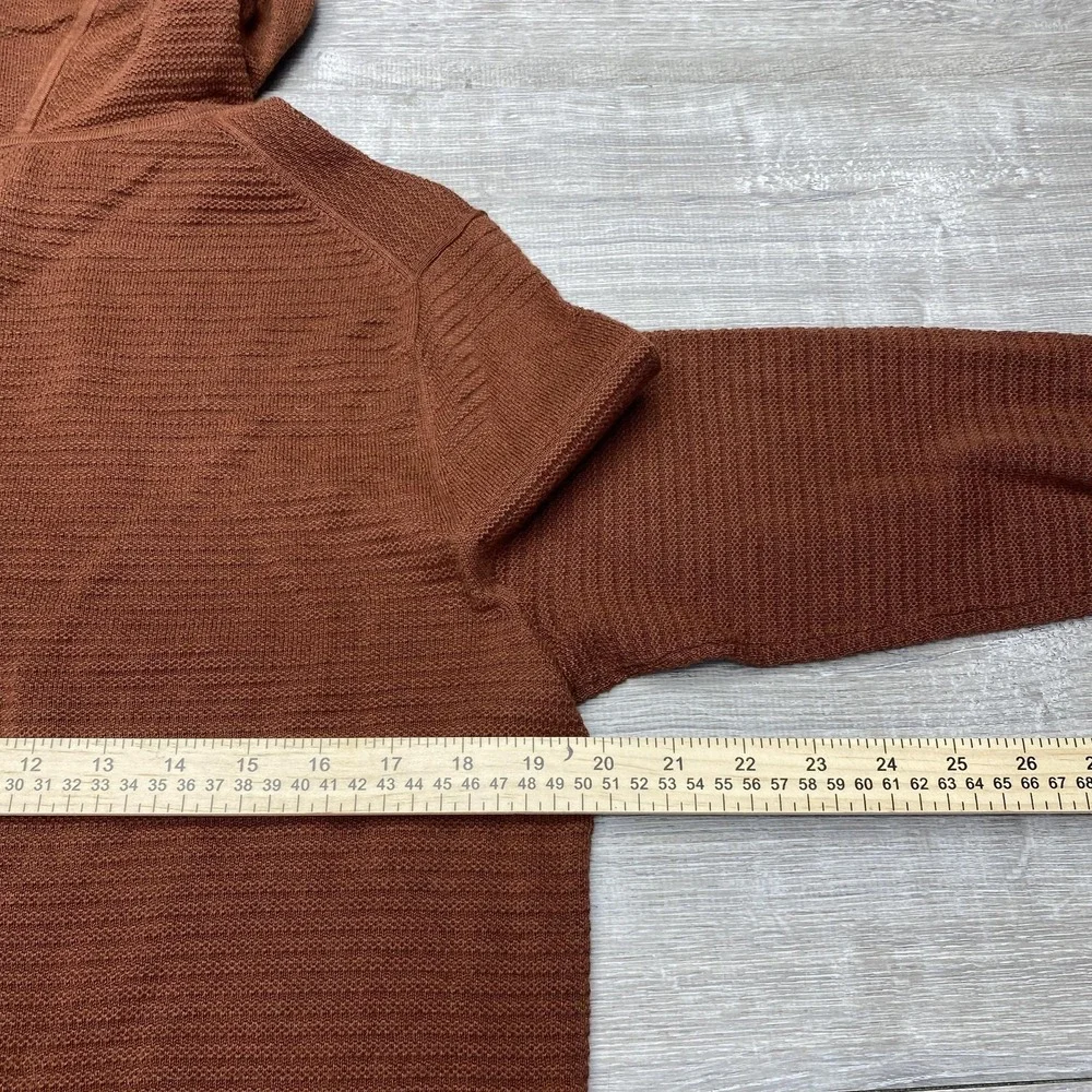 Banana Republic Hoodie Mens Knit Medium Brown Supima Cotton‎ Pullover Sweater